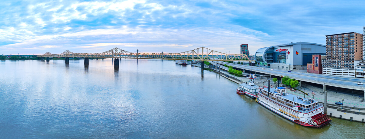 Panorama along the river