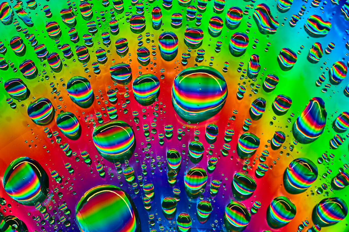 Hypnotic rainbow composite