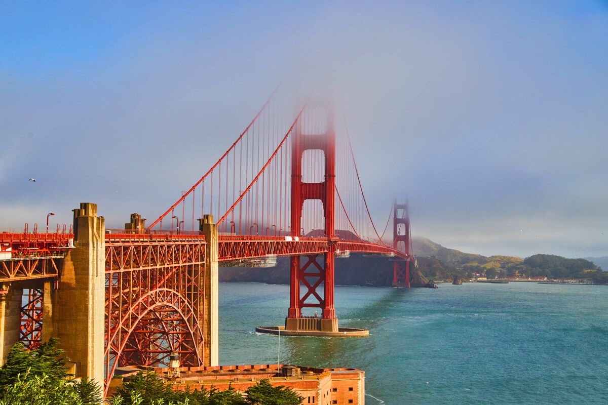 Foggy morning from Golden Gate Postcard Viewpoint