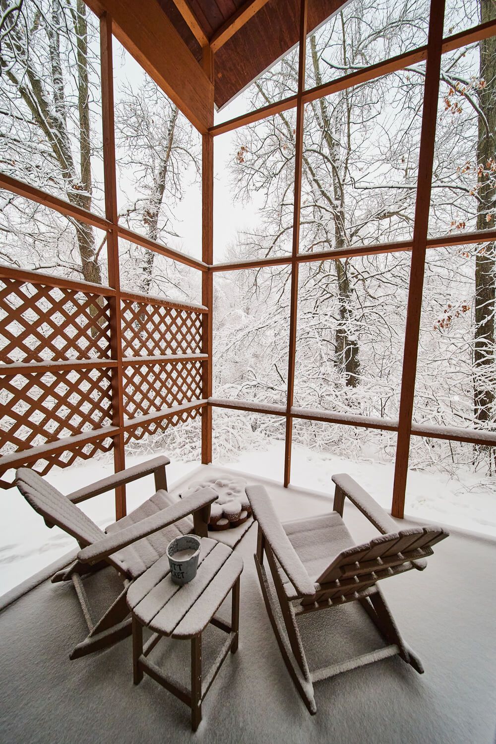 Snowy three season porch