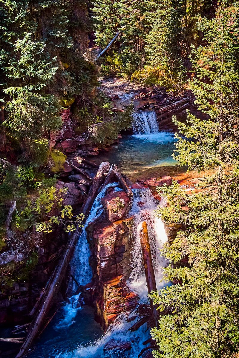 Aerial of middle falls