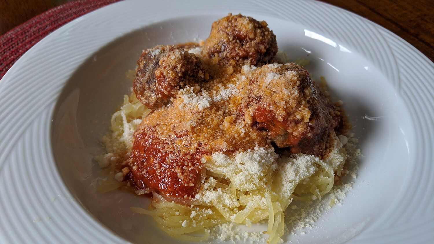 4. Spaghetti & Meatballs with Squash