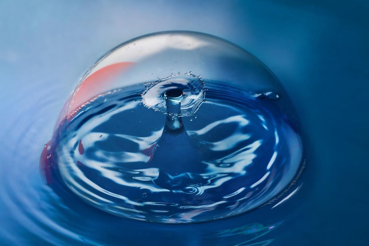 Water Drops in Bubbles
